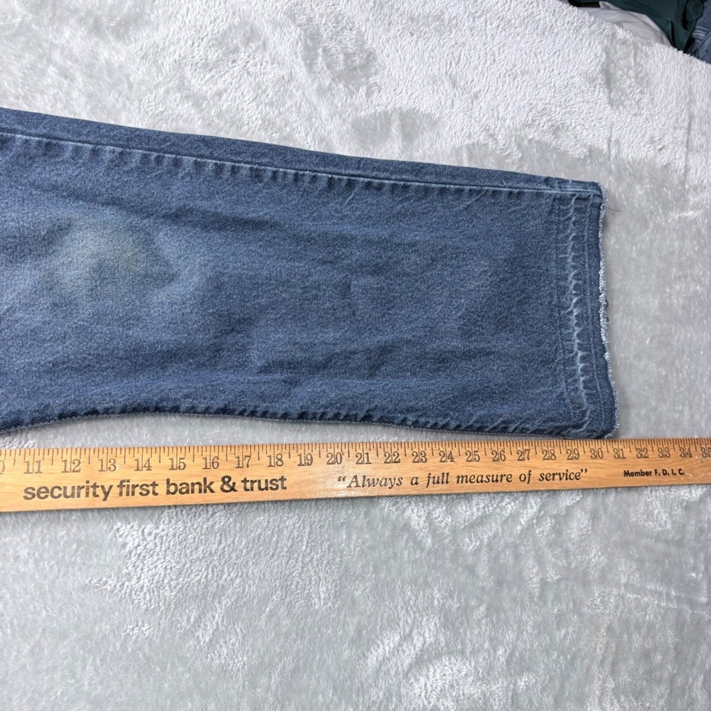 Levi's 517 Bootcut Jeans Mens 40x30 Blue Medium Wash Raw Hem Denim Fits 38x30 - Picture 10 of 11